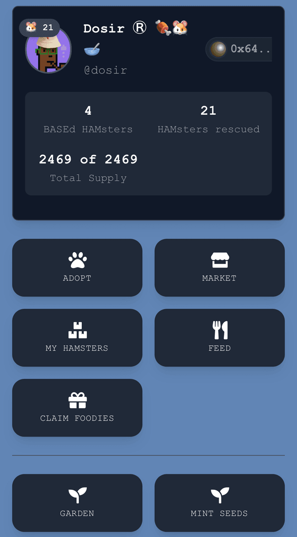 BASEd HAMsters - Farcaster Mini Apps screenshot